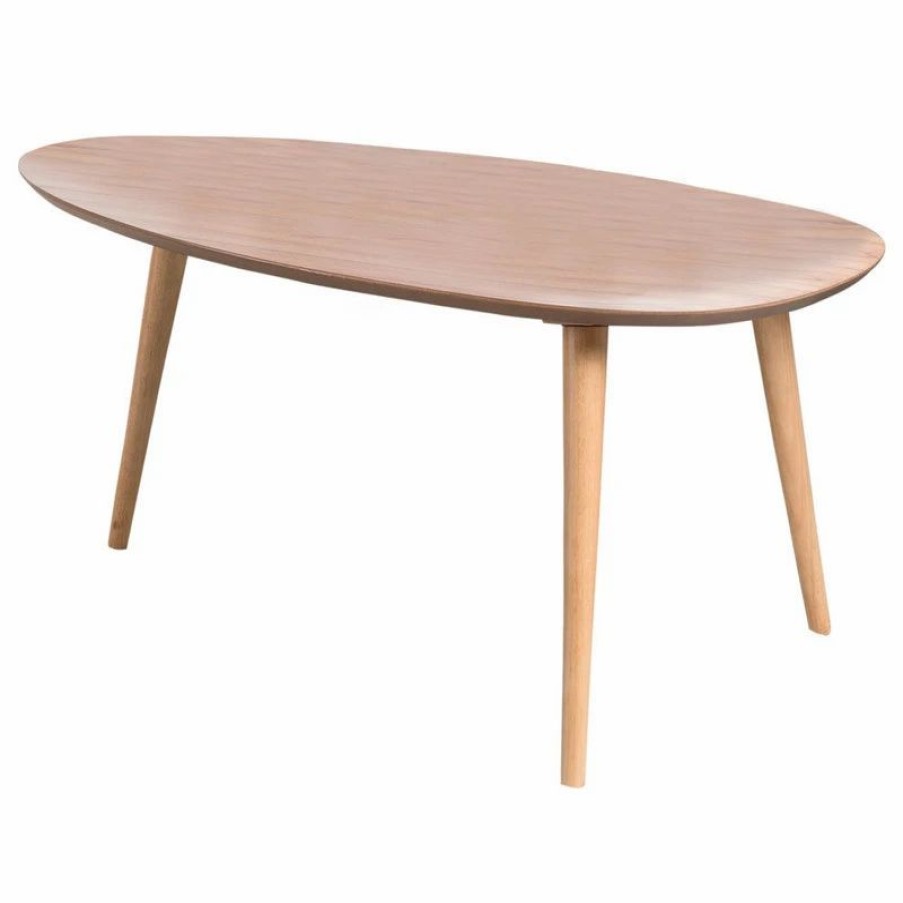 * Gdf Studio Caspar Mid Century Design Wood Coffee Table, Natural Coffee Tables