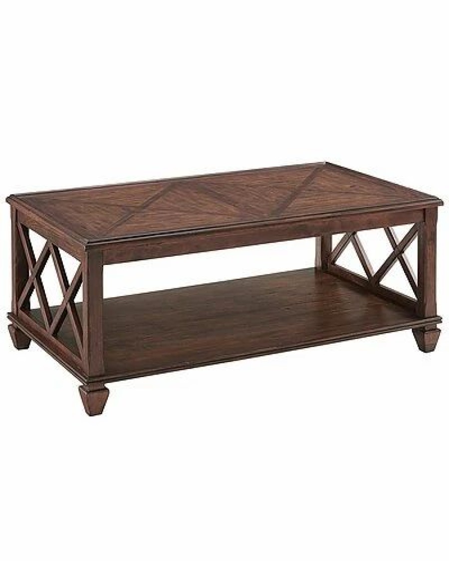 * Alaterre Stockbridge 3Pc Wood Living Room Set With 45In Coffee Table & Two 2 -Shelf End Tables Home Coffee Tables