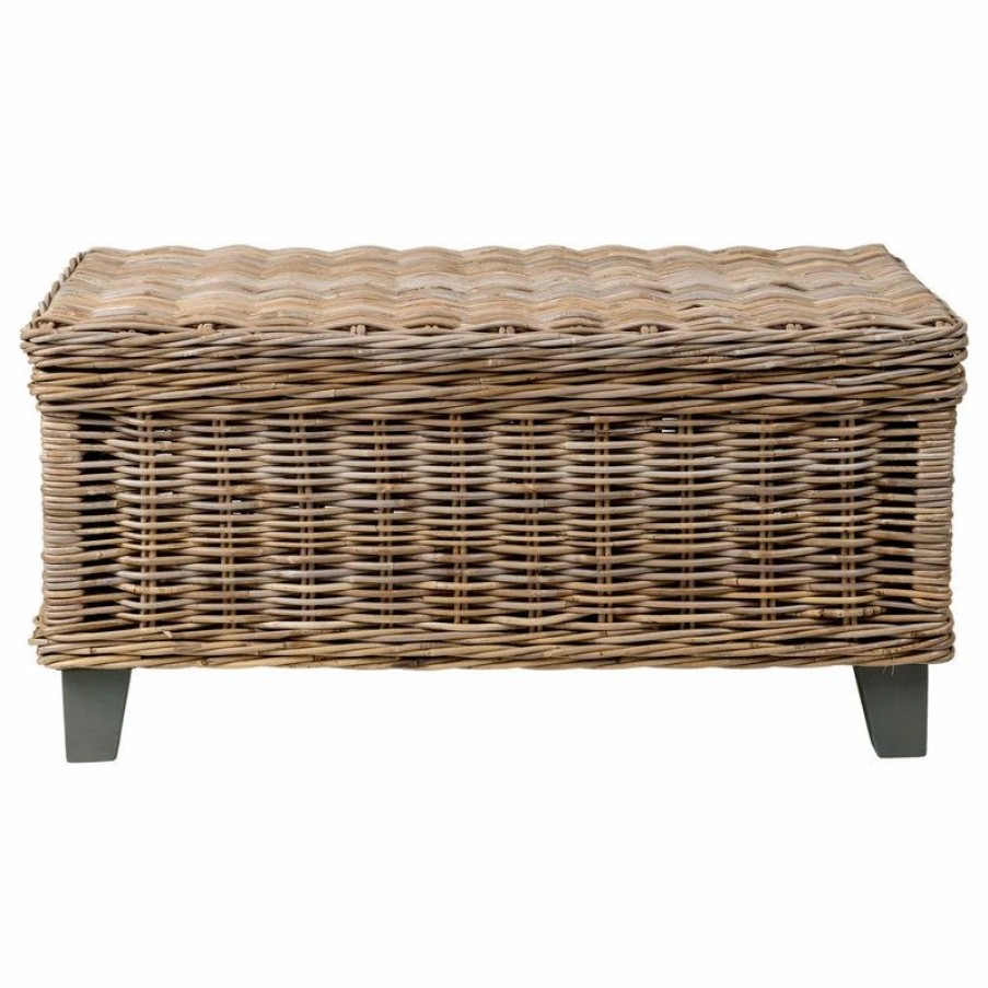 * East At Main'S Hayward Brown Rectangular Rattan Coffee Table Coffee Tables