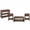 * Alaterre Stockbridge 4Pc Wood Living Room Set With 45In Coffee Table, Two Square End Tables & Tv/Sofa Console Table Home Coffee Tables