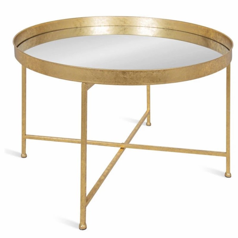 * Celia Round Mirrored Coffee Table, Gold 28.25 28.25 19 Coffee Tables