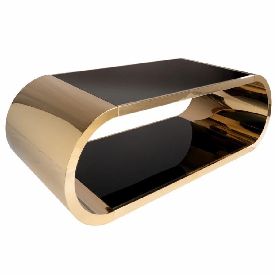 * Pia Chrome Coffee Table, Gold Coffee Tables