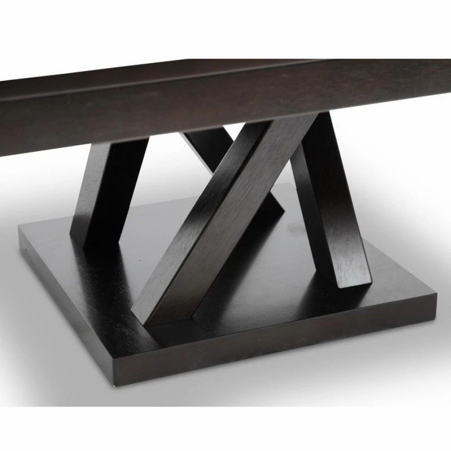 * Baxton Studio Everdon Dark Brown Modern Coffee Table Coffee Tables