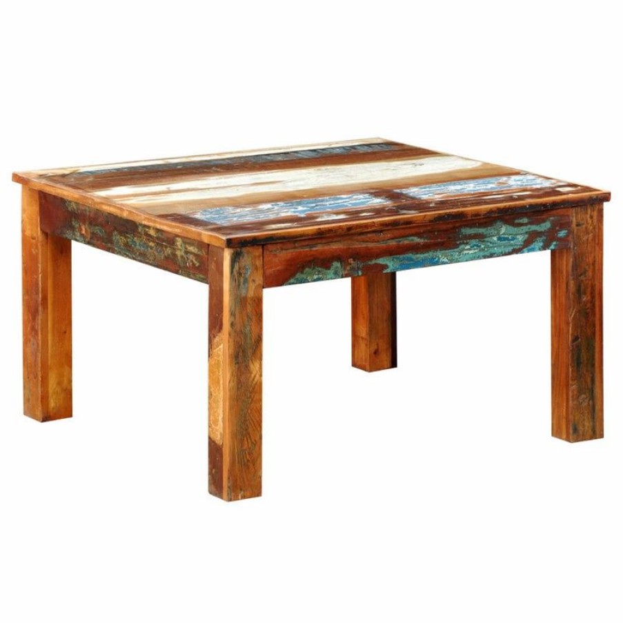 * Vidaxl Coffee Table Square Reclaimed Vintage Furniture Modern Living Room Coffee Tables