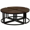 * Alaterre Arcadia Acacia Wood 42In Round Coffee Table With Nesting Tables Home Coffee Tables