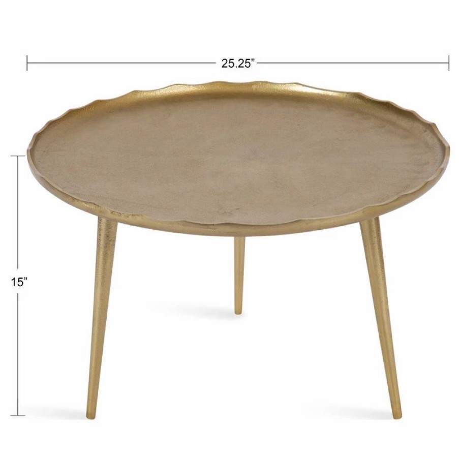 * Alessia Round Coffee Table, Gold 25X25X15 Coffee Tables