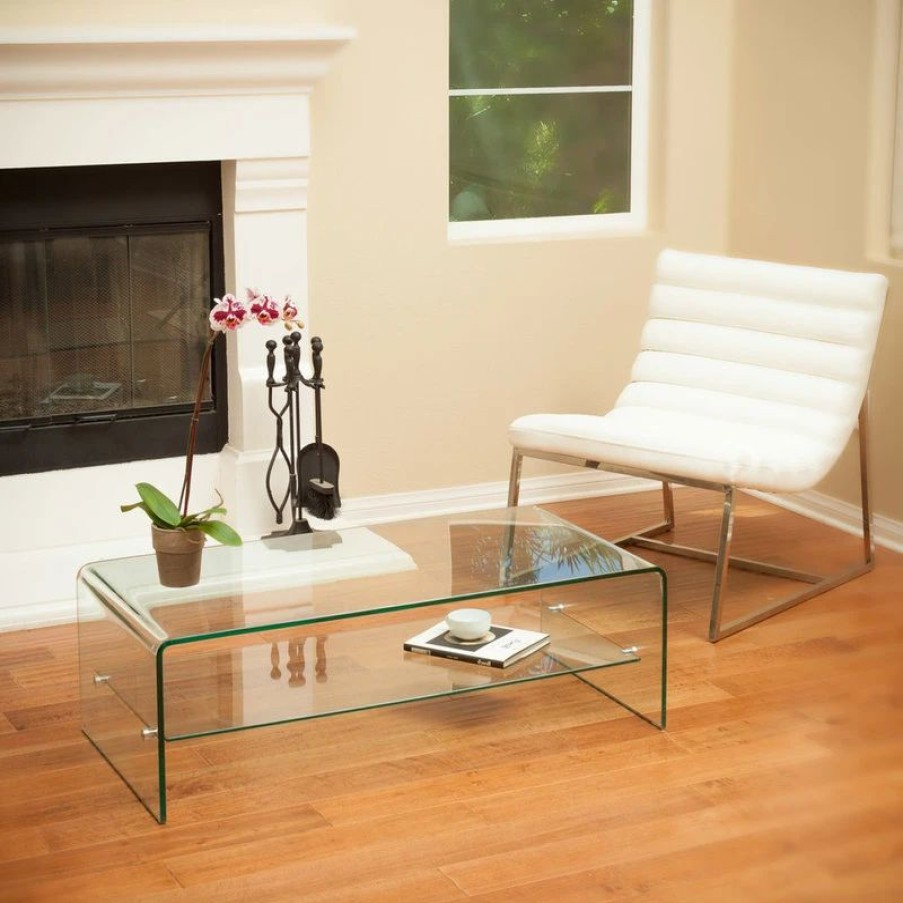 * Gdf Studio Charlize Glass Coffee Table Coffee Tables