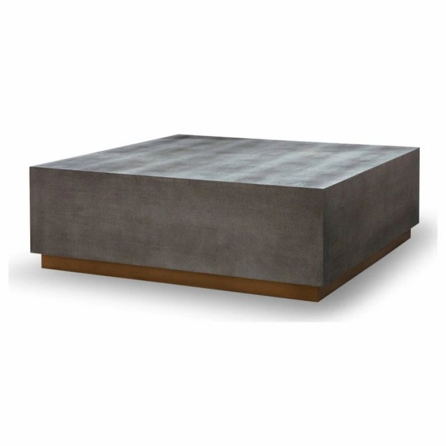 * Clarence 60 Square Coffee Table- Shagreen Coffee Tables