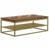 * Faye Rustic Brown Wood Coffee Table Home Coffee Tables