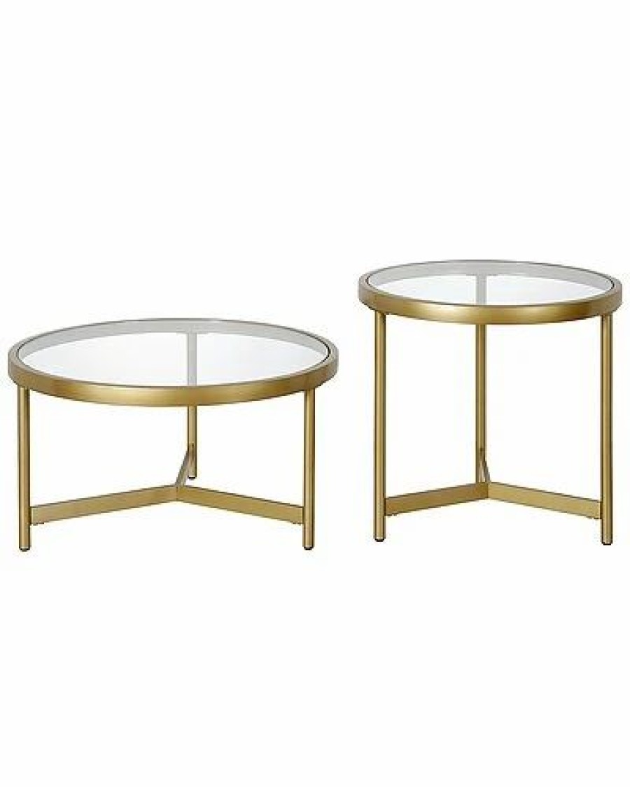 * Quentin Brass Two-Piece Coffee Table Set Home Coffee Tables