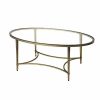 * Monica Gold Oval Coffee Table Home Tv Stands & Consoles