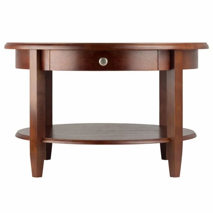 * Winsome Wood Transitional Antique Walnut Composite Wood Coffee Table 94231 Coffee Tables