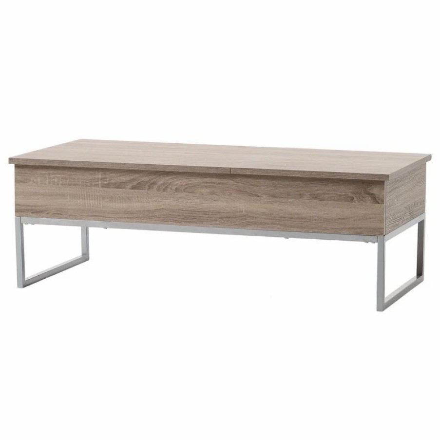 * Gdf Studio Ditmar Natural Brown Lift Top Storage Coffee Table Coffee Tables