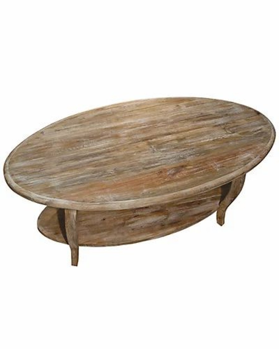 * Alaterre Rustic Reclaimed Oval Coffee Table Home Coffee Tables