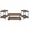 * Alaterre Kyra 3Pc Oak & Metal Living Room Set With Two 27In Side Tables & 42In Coffee Table Home Coffee Tables