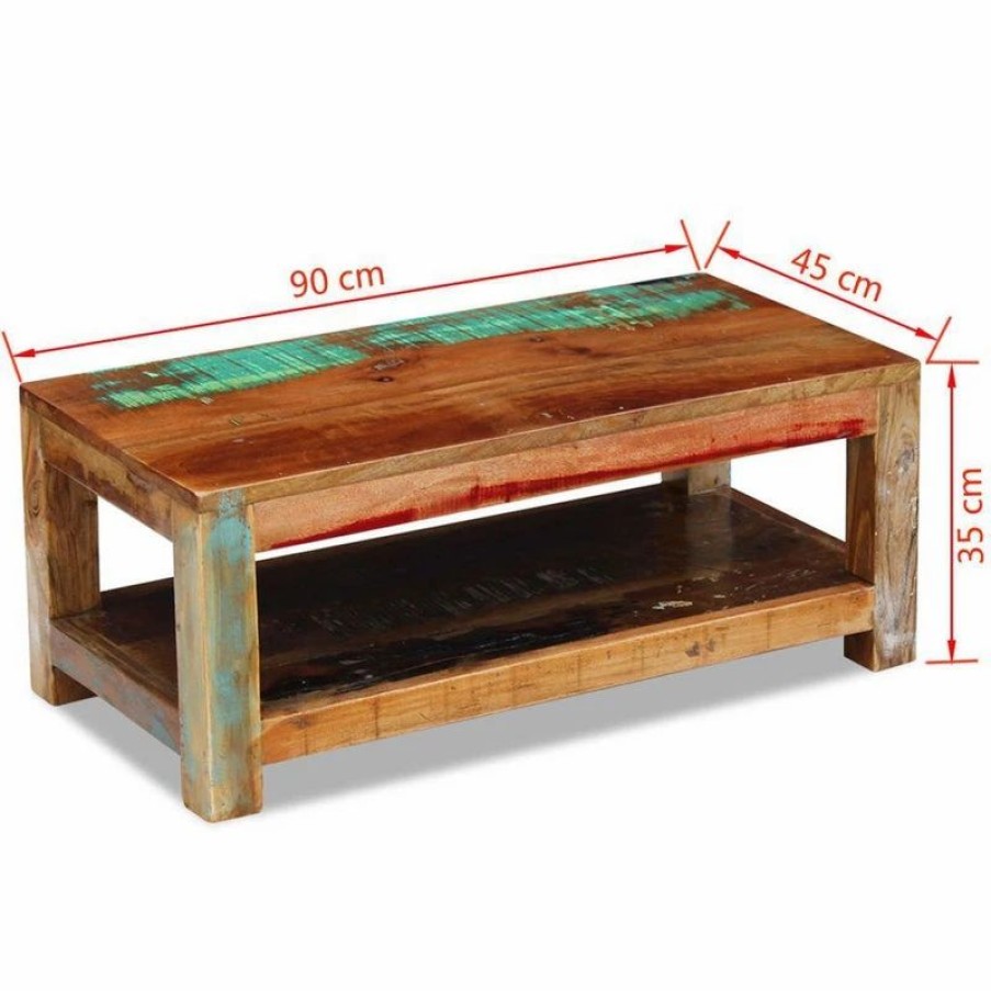 * Vidaxl Solid Reclaimed Wood Coffee Side End Accent Table Handmade Living Room Coffee Tables