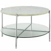 * 32In Glam Round Faux Marble Coffee Table Home Coffee Tables