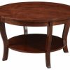 * American Heritage Round Coffee Table With Shelf Coffee Tables